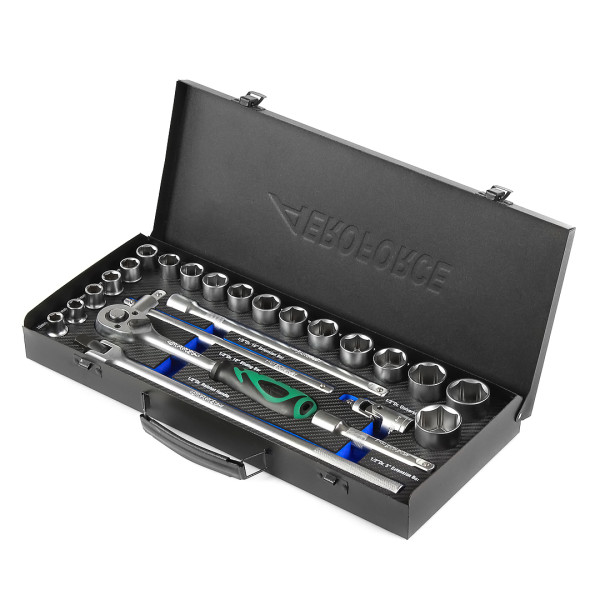 Набор профессиональных инструментов 1/2' (10-32 мм) 24 ед. Aeroforce AE-T24-1