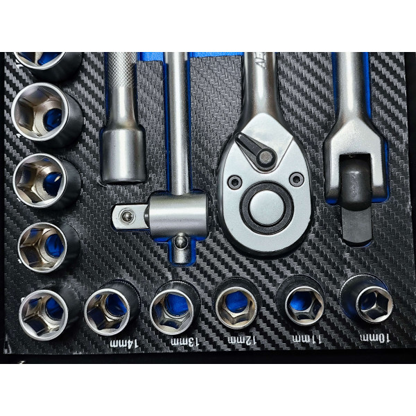 Набор профессиональных инструментов 1/2' (10-32 мм) 24 ед. Aeroforce AE-T24-1
