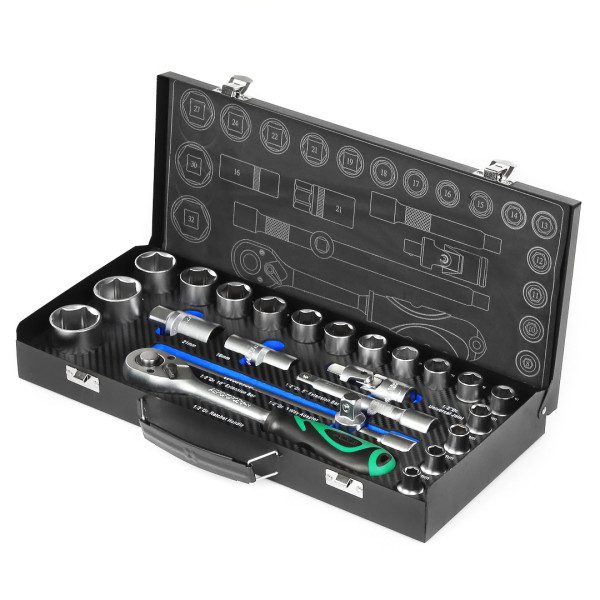 Набор профессиональных инструментов 1/2' (10-32 мм) 24 ед. Aeroforce AE-T24-2