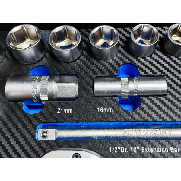 Набор профессиональных инструментов 1/2' (10-32 мм) 24 ед. Aeroforce AE-T24-2