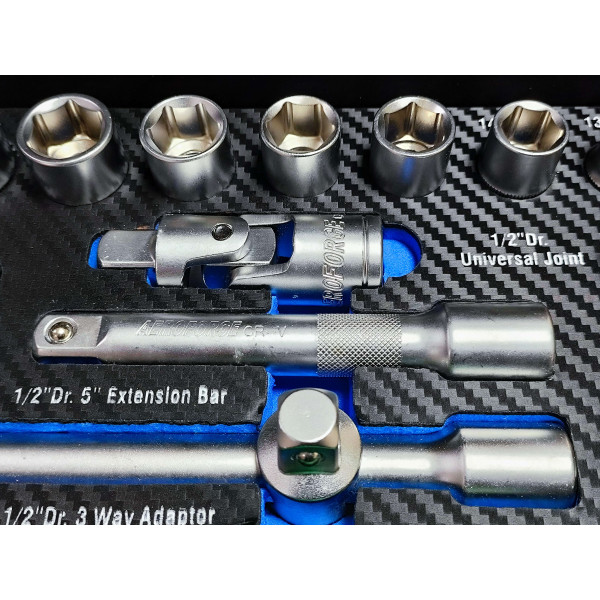 Набор профессиональных инструментов 1/2' (10-32 мм) 24 ед. Aeroforce AE-T24-2