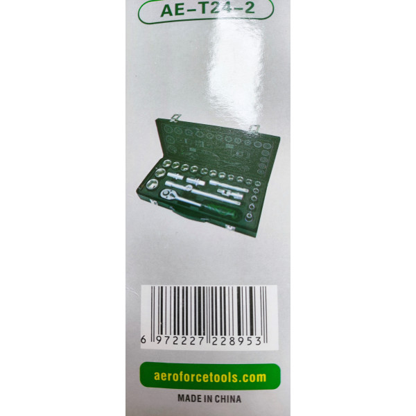 Набор профессиональных инструментов 1/2' (10-32 мм) 24 ед. Aeroforce AE-T24-2