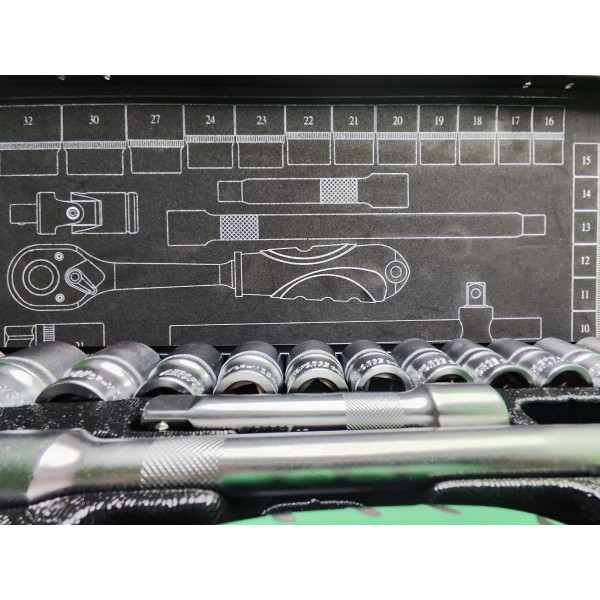 Набор профессиональных инструментов 1/2" (10-32 мм) 24 ед. Aeroforce AE-T24