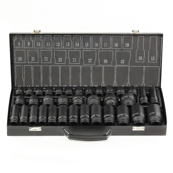 Набор ударных головок 1/2' (8-32мм) 35 ед. в кейсе Aeroforce AE-T35
