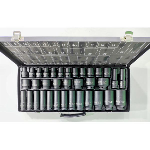 Набор ударных головок 1/2' (8-32мм) 35 ед. в кейсе Aeroforce AE-T35