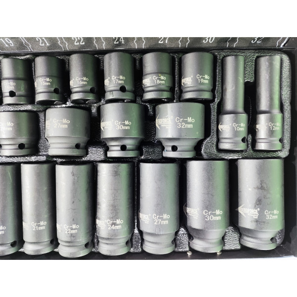 Набор ударных головок 1/2' (8-32мм) 35 ед. в кейсе Aeroforce AE-T35