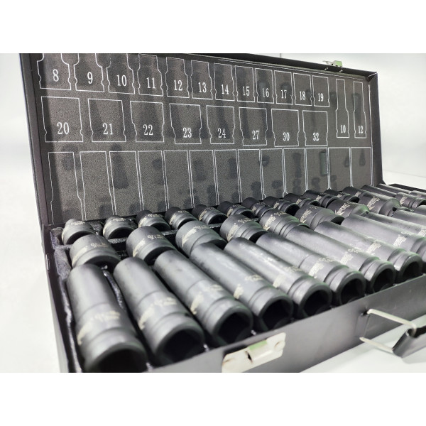 Набор ударных головок 1/2' (8-32мм) 35 ед. в кейсе Aeroforce AE-T35