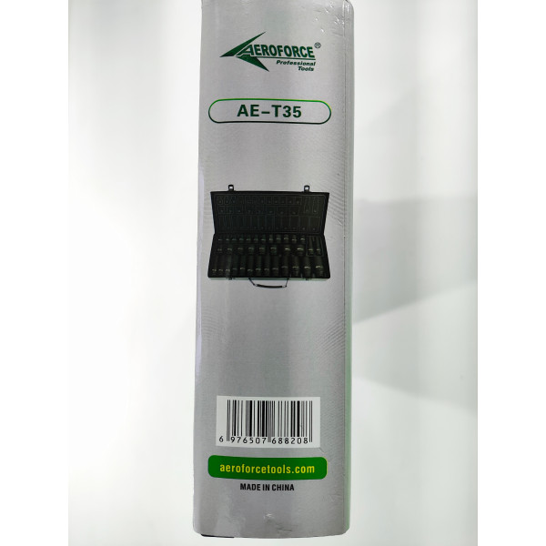 Набор ударных головок 1/2' (8-32мм) 35 ед. в кейсе Aeroforce AE-T35