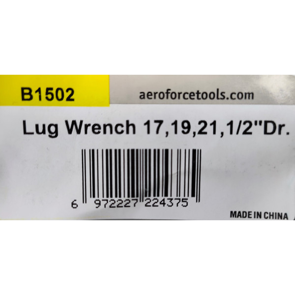Ключ баллонный крестовой укрепленный 400мм 17мм; 19мм; 22мм + 1/2" Aeroforce B1502