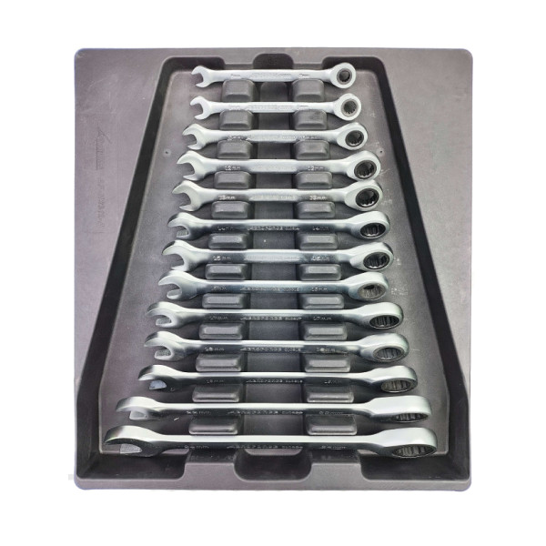 Набор ключей с трещоткой и шарниром 13 ед. (8-24 мм) Aeroforce AF-N3313-A