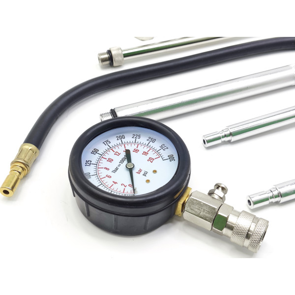 Компрессометр для бензиновых двигателей с удлинителем и переходниками Profline F06009