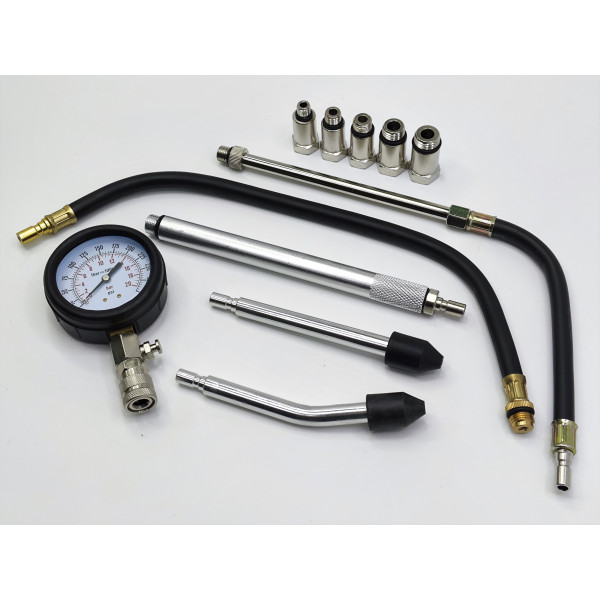 Компрессометр для бензиновых двигателей с удлинителем и переходниками Profline F06009