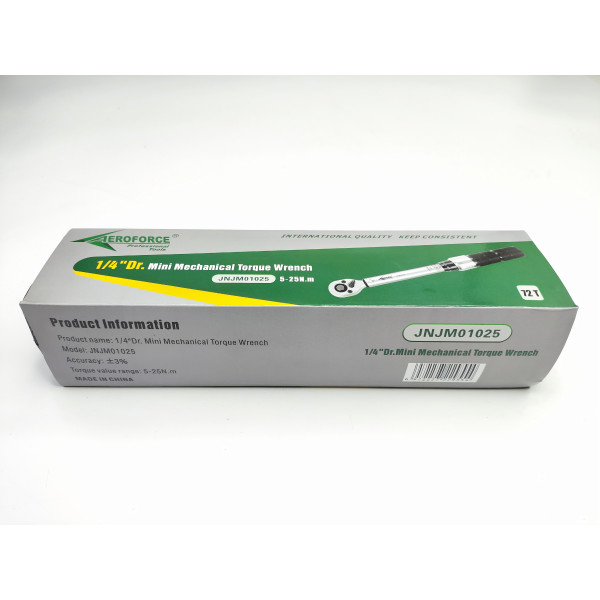 Динамометрический ключ 1/4" 5-25NM Aeroforce JNJM01025