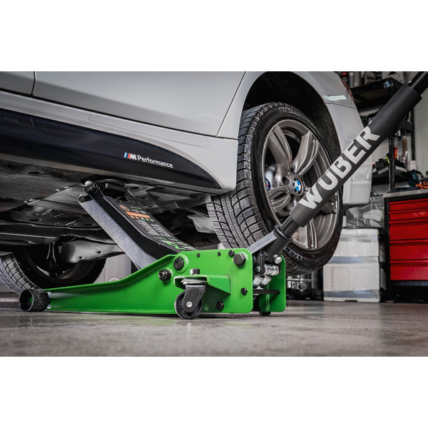 Домкрат подкатной низкопрофильный 3т 75-505мм в в кейсе Wuber W22003