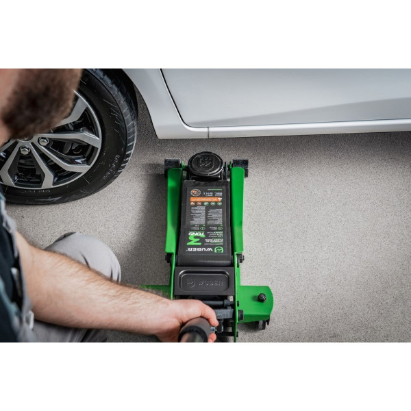 Домкрат подкатной низкопрофильный 3т 75-505мм в в кейсе Wuber W22003