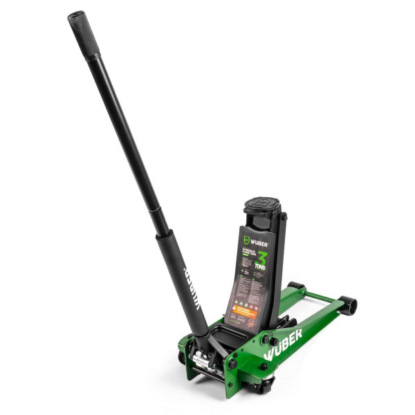 Домкрат подкатной низкопрофильный 3т 75-505мм в в кейсе Wuber W22003